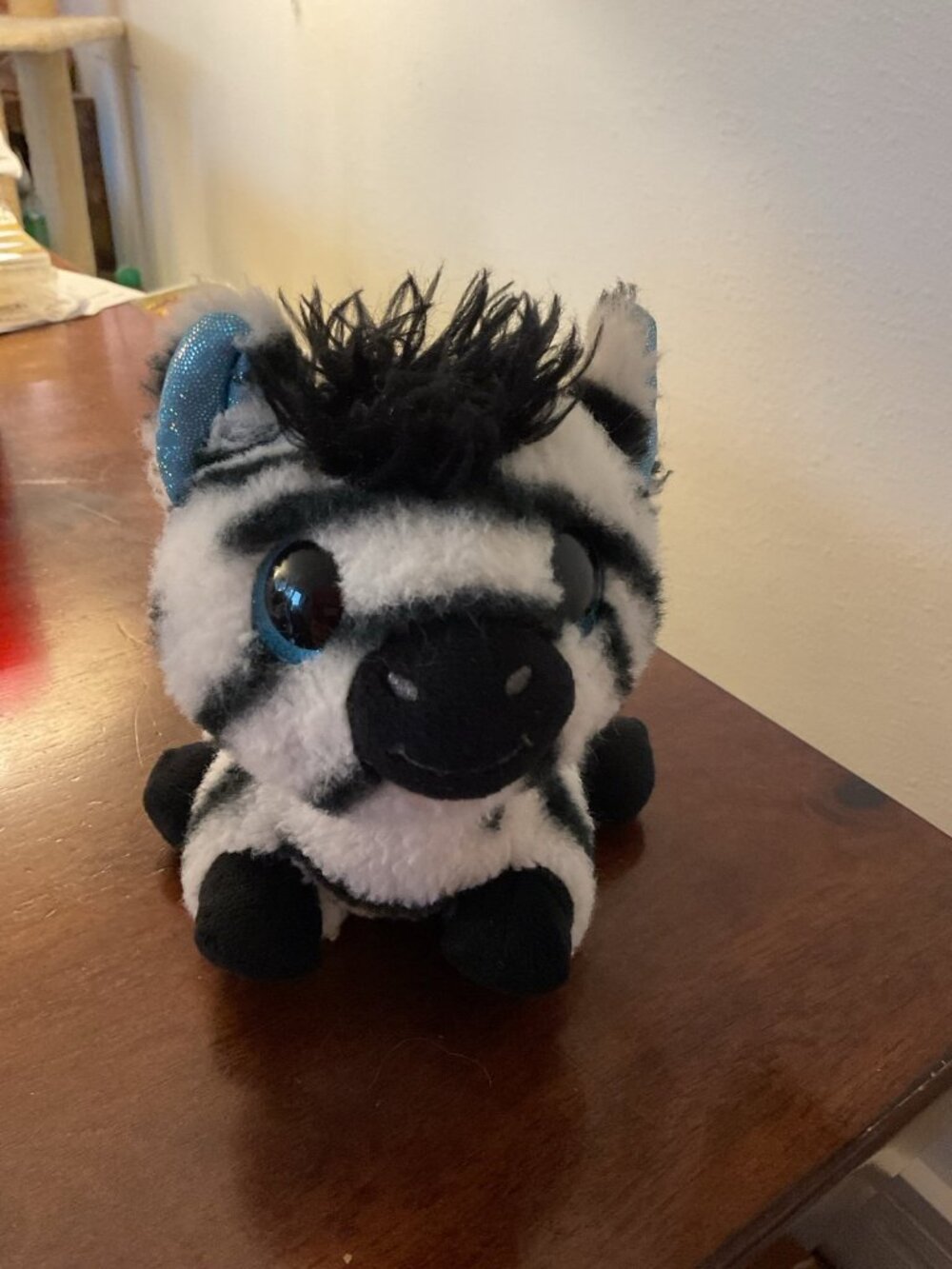 2021 Wishpets Zebra Plush Timber sparkly blue eyes sparkly blue ears